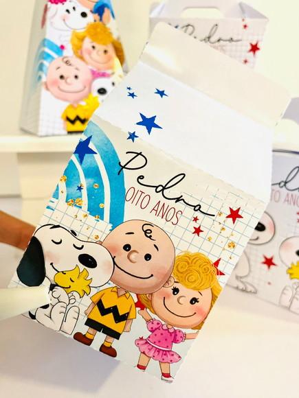 Kit 40 Caixinhas Snoopy Personalizadas Lembrancinha