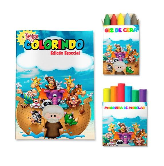 Kit Colorir com Massinha Arca de Noé