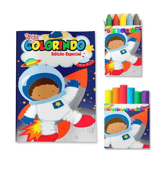 Kit Colorir com Massinha Astronauta