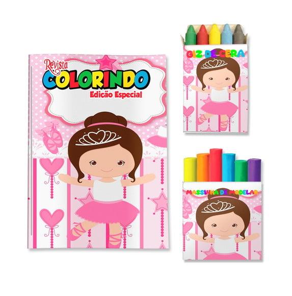 Kit Colorir com Massinha Bailarina