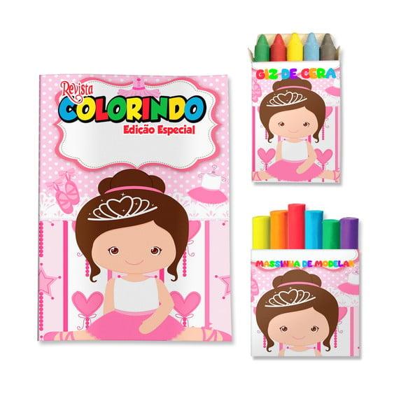 Kit Colorir com Massinha Bailarina