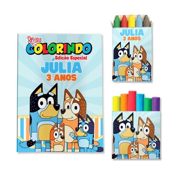 Kit Colorir com Massinha Bluey