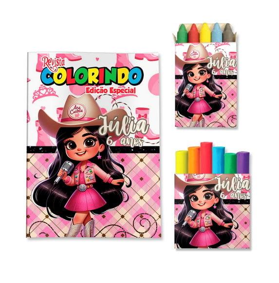 Kit Colorir com Massinha Boiadeira Ana Castela Country