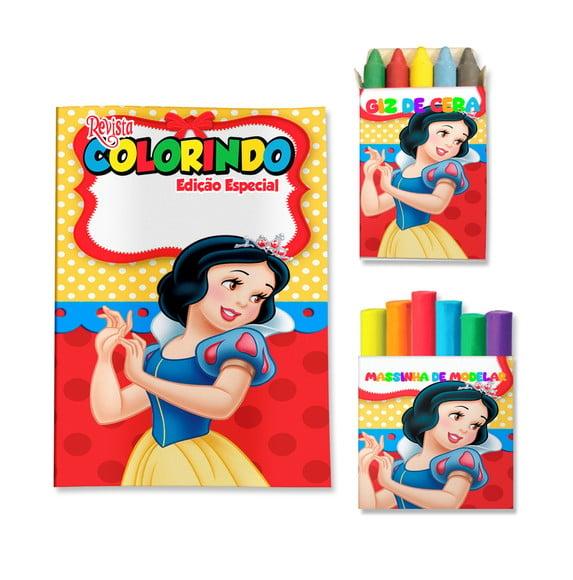 Kit Colorir com Massinha Branca de Neve