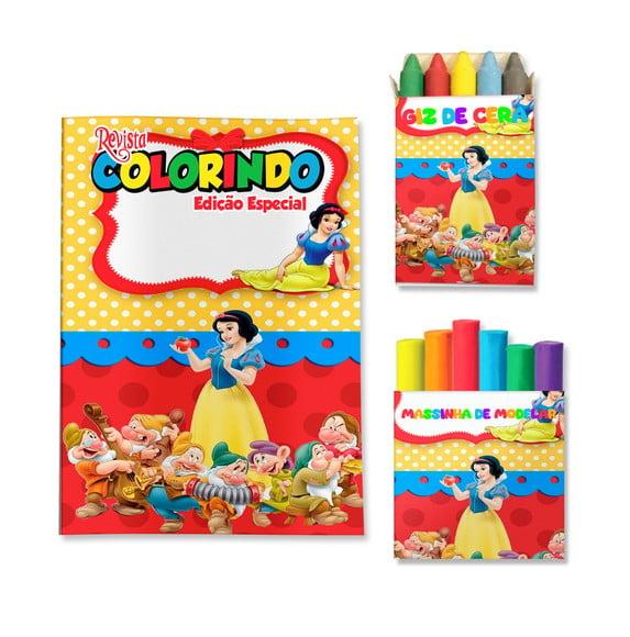 Kit Colorir com Massinha Branca de Neve