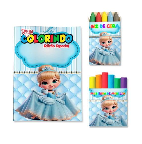 Kit Colorir com Massinha Cinderela
