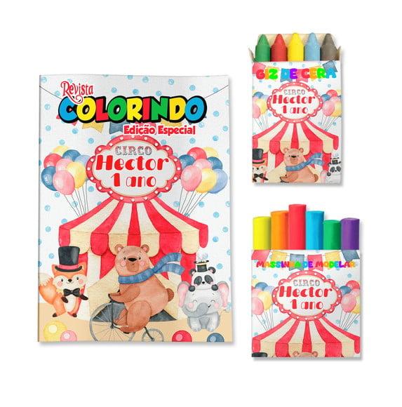 Kit Colorir com Massinha Circo Aquarela