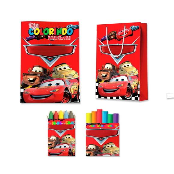 Kit Colorir com Massinha e Sacola Carros Relâmpago Mcqueen