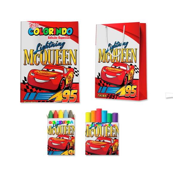 Kit Colorir com Massinha e Sacola Carros Relâmpago Mcqueen