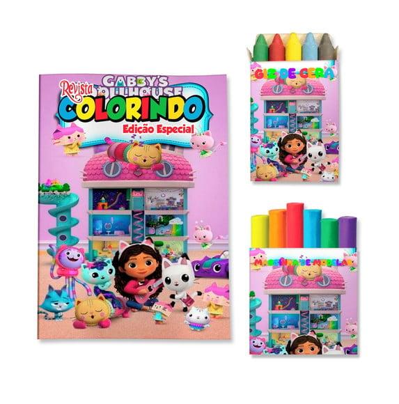 Kit Colorir com Massinha e Sacola Casa Mágica da Gabby