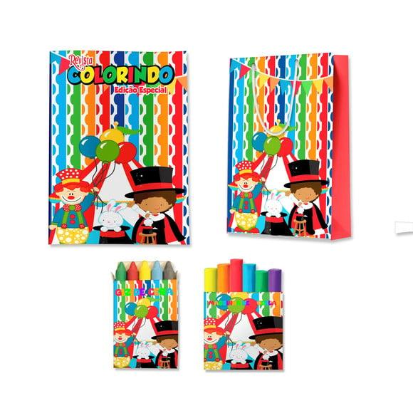Kit Colorir com Massinha e Sacola Circo