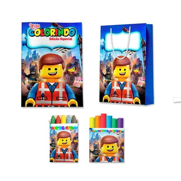 Kit Colorir com Massinha e Sacola Lego