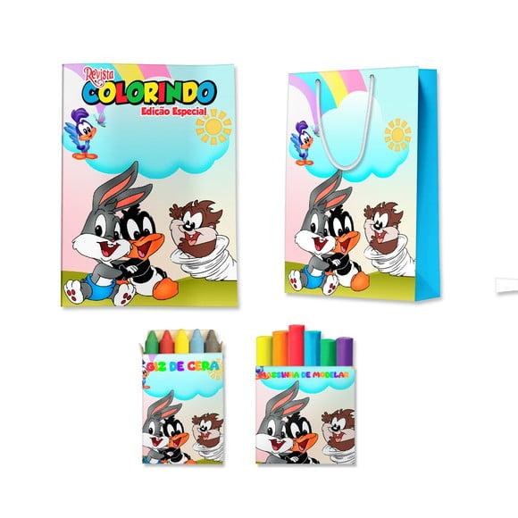 Kit Colorir com Massinha e Sacola Looney Tunes