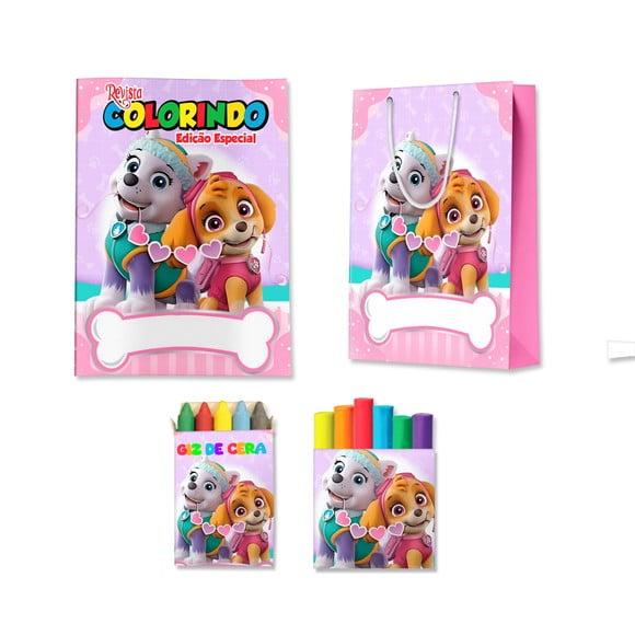 Kit Colorir com Massinha e Sacola Patrulha Canina Rosa