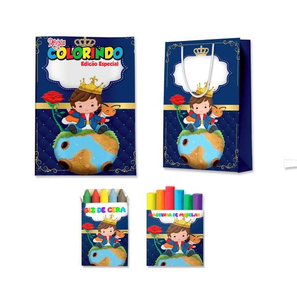 Kit Colorir com Massinha e Sacola Pequeno Príncipe