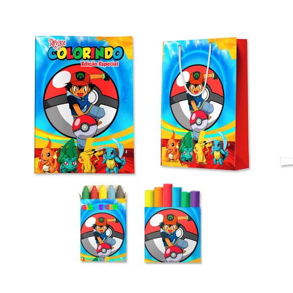 Kit Colorir com Massinha e Sacola Pokémon