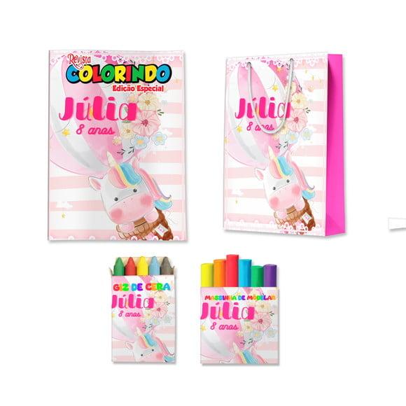 Kit Colorir com Massinha e Sacola Unicórnio