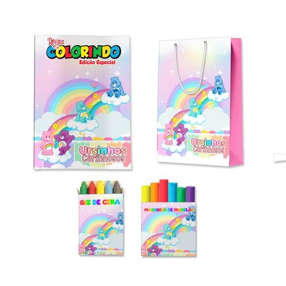 Kit Colorir com Massinha e Sacola Ursinhos Carinhosos
