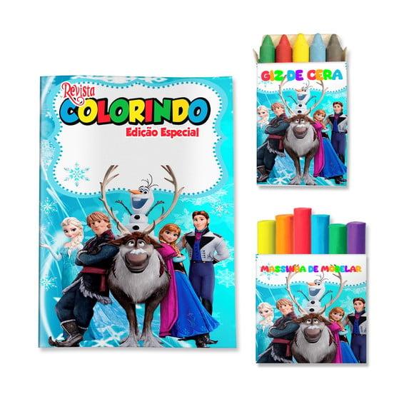 Kit Colorir com Massinha Frozen