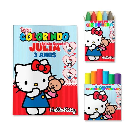 Kit Colorir com Massinha Hello Kitty