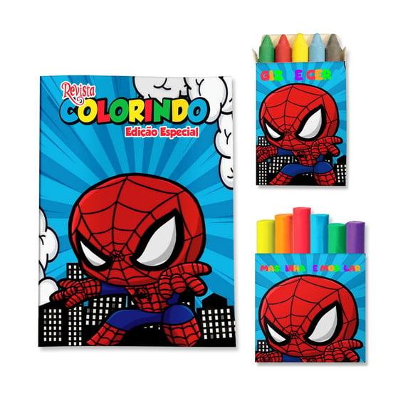 Kit Colorir com Massinha Homem Aranha