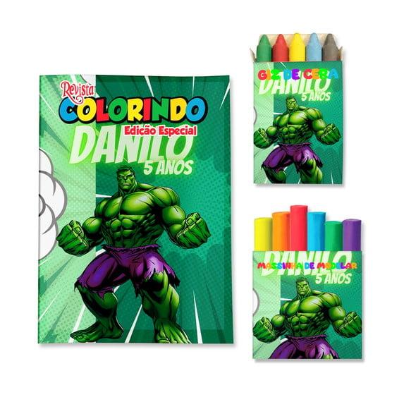 Kit Colorir com Massinha Hulk