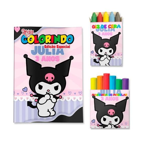 Kit Colorir com Massinha Kuromi Preto