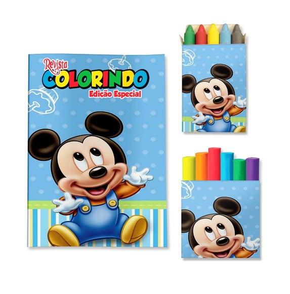 Kit Colorir com Massinha Mickey Baby