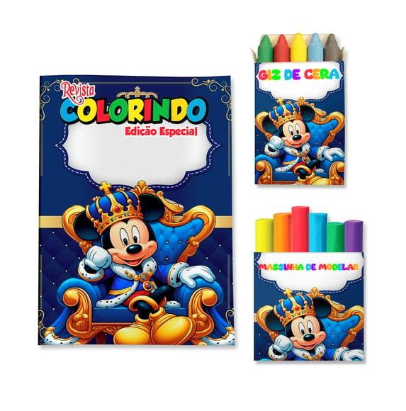 Kit Colorir com Massinha Mickey Realeza Príncipe