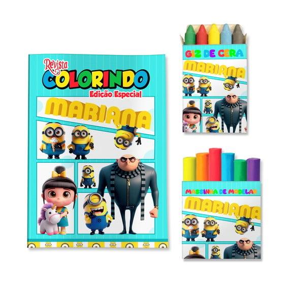 Kit Colorir com Massinha Minions Meu Malvado Favorito