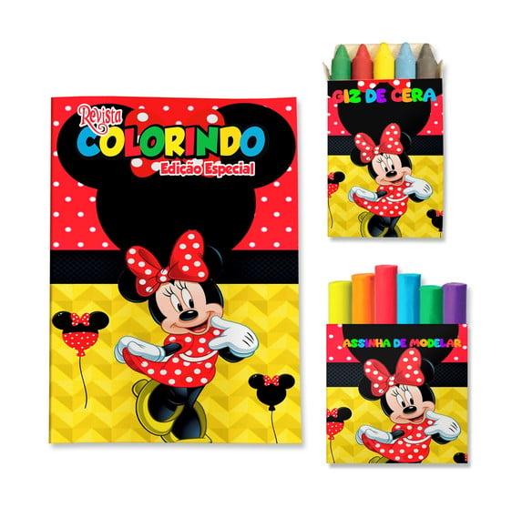 Kit Colorir com Massinha Minnie Vermelha