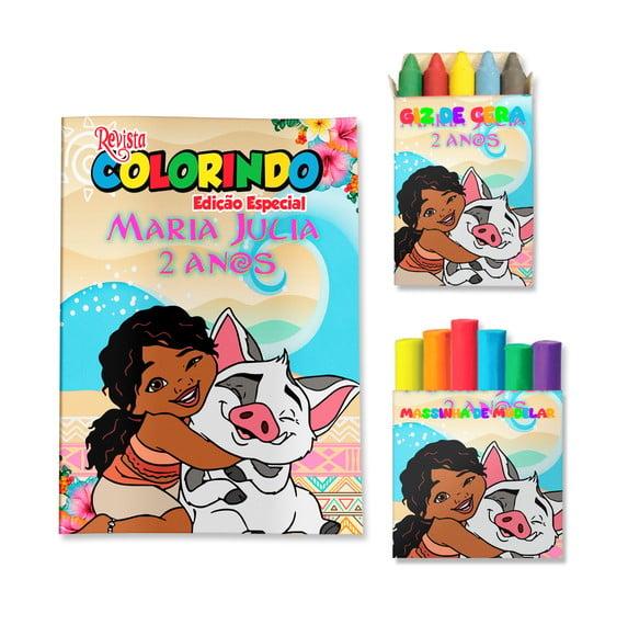 Kit Colorir com Massinha Moana 2