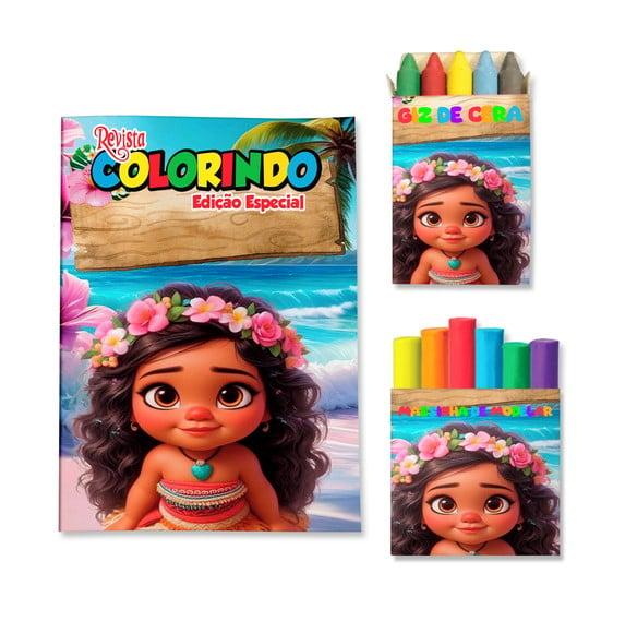 Kit Colorir com Massinha Moana Baby