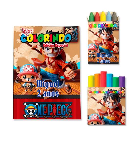 Kit Colorir com Massinha One Piece