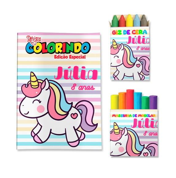 Kit Colorir com Massinha Unicórnio