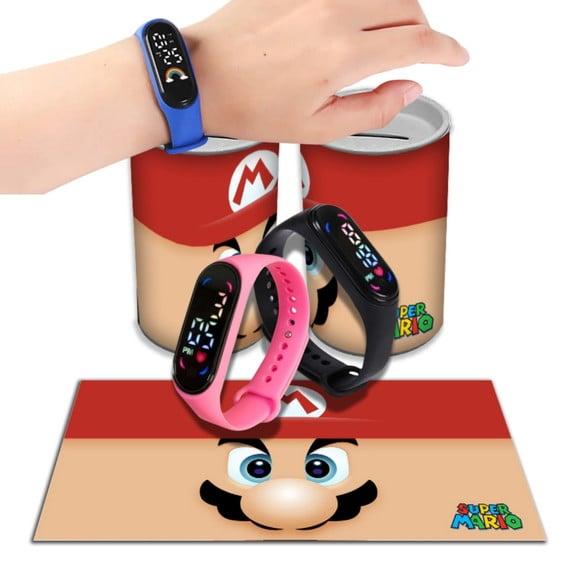 Kit Lembrancinha Super Mario Relógio + Cofrinho