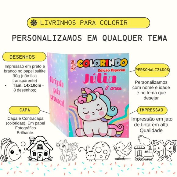 Kit Revistinha para Colorir Divertidamente 2 | 14x10+giz