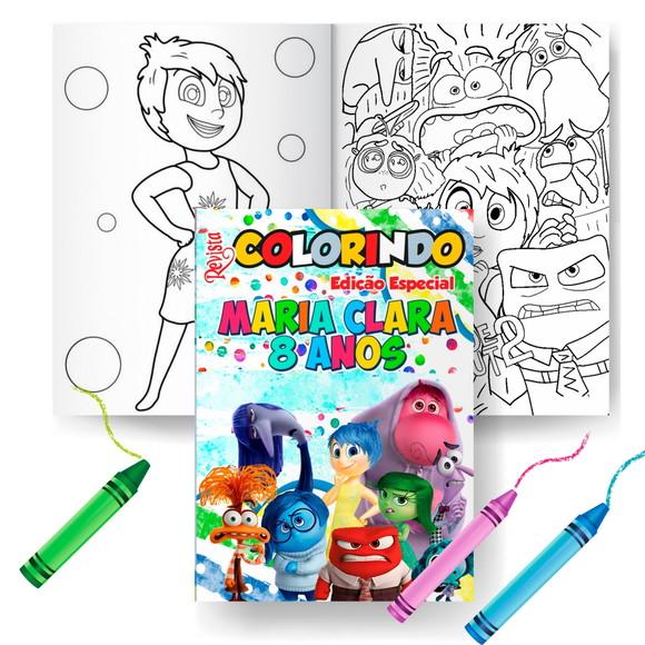 Kit Revistinha para Colorir Divertidamente 2 | G 15x21+giz