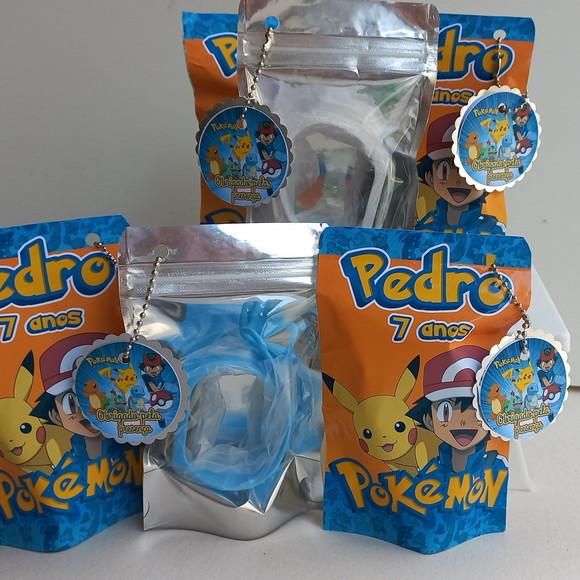 Lembrancinha Sonic com Relógio no Saquinho Metalizado