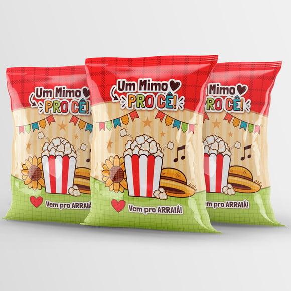 Pipoca Personalizada Festa Junina Arraiá Mimo Cliente Brinde