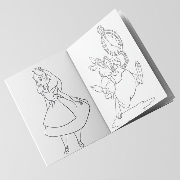 Revistinha para Colorir Alice no País das Maravilhas 14x10