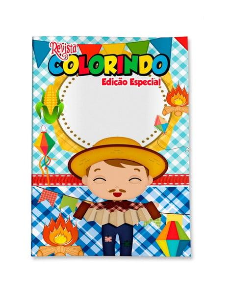 Revistinha para Colorir Arraiá Festa Junina Menino