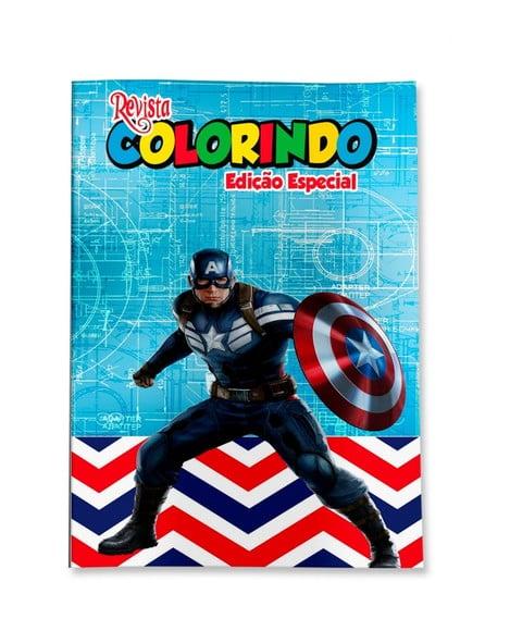 Revistinha para Colorir Capitão América 14x10