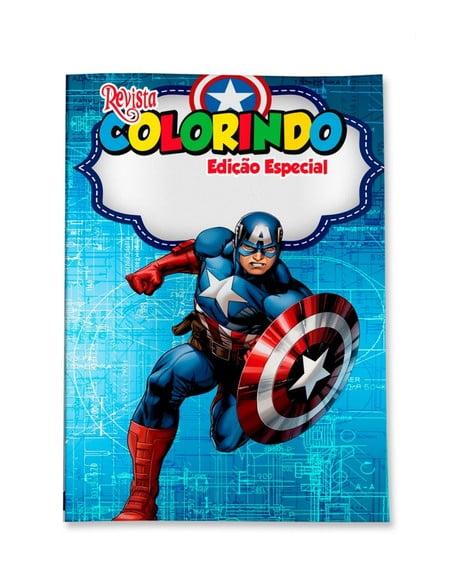 Revistinha para Colorir Capitão América 14x10