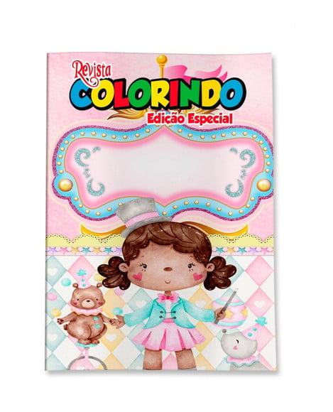 Revistinha para Colorir Circo Menina Negra 14x10