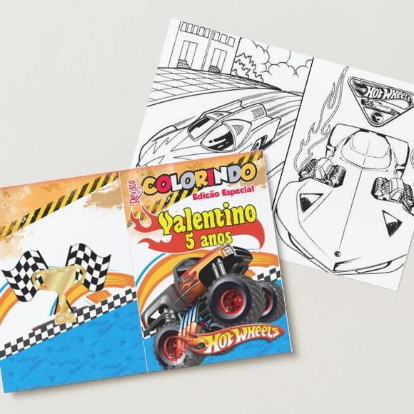 Revistinha para Colorir Hot Wheels 14x10