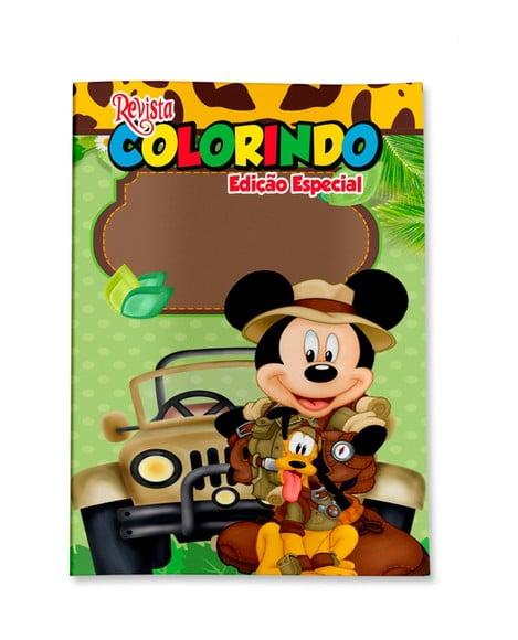 Revistinha para Colorir Mickey Safari 14x10