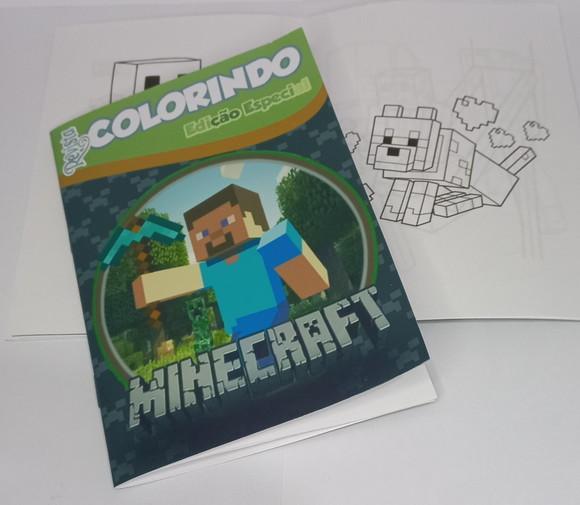 Revistinha para Colorir Minecraft 14x10
