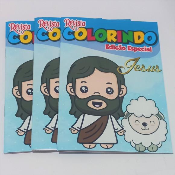 Revistinha para Colorir Páscoa com Jesus 14x10