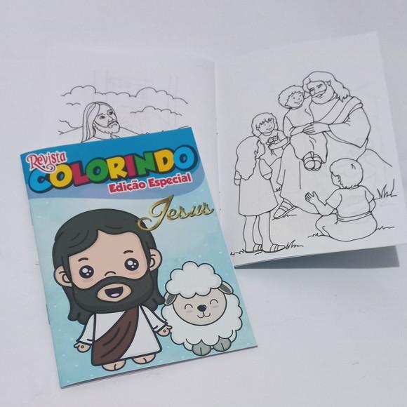 Revistinha para Colorir Páscoa com Jesus 14x10